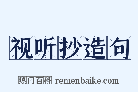 视听抄造句是什么意思的图片